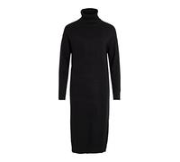 Vila Damen Viril Roll Neck L/S Midi Dress - Noos Kleid, Schwarz, XXL EU