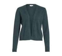 Vila Damen Viril Short L/S Knit Cardigan-noos Strickjacke, Ponderosa Pine/Detail:Dark Melange,L