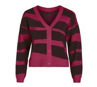 Vila Damen-Weste aus Jacquard, Pflaume/Schwarz, Schwarz , Large