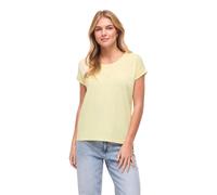Rundhalsshirt VILA "VIDREAMERS NEW PURE T-SHIRT/SU-NOOS", Damen, Gr. S, pastel gelb, Jersey, Obermaterial: 50% Baumwolle, 50% Polyester, unifarben, regular fit normal, Rundhals, Shirts Rundhalsshirt,