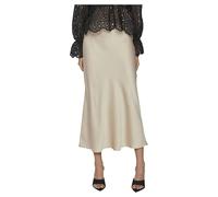 Vila Maxirock VIELLETTE mit elastischem Bund Beige