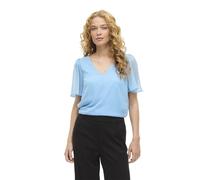 T-Shirt VILA "VIFALIA V-NECK S/S TOP - NOOS", Damen, Gr. 38, all aboard, Jersey, Obermaterial: 100% Polyester, unifarben, regular fit normal, V-Ausschnitt, Shirts T-Shirt (94056728-38) all aboard