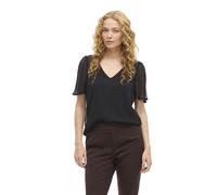 T-Shirt VILA "VIFALIA V-NECK S/S TOP - NOOS", Damen, Gr. 40, schwarz, Jersey, Obermaterial: 100% Polyester, unifarben, regular fit normal, V-Ausschnitt, Shirts T-Shirt (51483660-40) schwarz