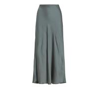 Maxirock VILA "VIELLETTE HW LONG SKIRT - NOOS", Damen, Gr. 38, grau (balsam grün), Web, Obermaterial: 100% Polyester, unifarben, Basic schmal wadenlang, Röcke Maxirock, Kunstfaser (72735339-38) balsam