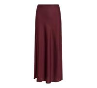 Maxirock VILA "VIELLETTE HW LONG SKIRT - NOOS", Damen, Gr. 34, rot (port royale), Web, Obermaterial: 100% Polyester, unifarben, Basic schmal wadenlang, Röcke Maxirock, Kunstfaser (46316751-34) port ro