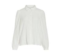 Langarmbluse VILA "VIZANIA L/S SHIRT - NOOS", Damen, Gr. XL, cloud dancer, Web, Obermaterial: 98% Polyester, 2% Elasthan, unifarben, regular fit normal, Blusen (66305162-XL) cloud dancer