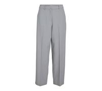 Vila Siffe Straight Fit Hochbundhosen 34 Light Grey Melange