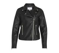 Vila Damen Kunstlederjacke VICARA beschichtet Bikerjacke Schwarz Größe XL