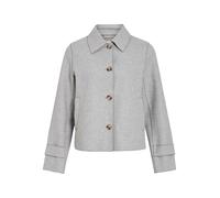 Kurzjacke VILA "VIJUICE L/S SHORT JACKET - NOOS", Damen, Gr. 38, light grau melange, Web, Obermaterial: 80% Polyester, 10% Polyacryl, 10% Viskose, unifarben, regular fit kurz, Jacken Kurzjacke (436503