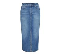 Jeansrock VILA "VIJAF HW MIDI DENIM SKIRT-NOOS" Gr. 40, blau (medium blue denim detail:wash mbd, 011) Damen Röcke (64412725-40) medium blue denim detail:wash mbd, 011