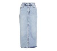 Jeansrock VILA "VIJAF HW MIDI DENIM SKIRT-NOOS", Damen, Gr. 38, light blau denim detail:wash lbd 065, Denim/Jeans, Obermaterial: 99% Baumwolle, 1% Elasthan, modisch, wadenlang, Röcke (32429430-38) lig