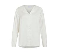 VILA - VIELLETTE V-NECK L/S SATIN SHIRT - NOOS snow white - Gr. - 40