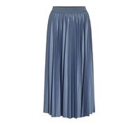 Plisseerock VILA "VINITBAN SKIRT - NOOS", Damen, Gr. XS (34), blau (vintage indigo), Web, Obermaterial: 96% Polyester, 4% Elasthan, unifarben, modisch, regular fit knieumspielend, Röcke (93347625-XS)