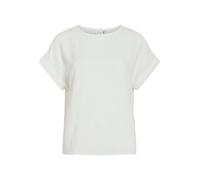 Kurzarmshirt VILA "VIJOSA S/S TOP - NOOS", Damen, Gr. 34, snow weiß, Jersey, Obermaterial: 100% Polyester, unifarben, normal normal, Rundhals, Shirts (52123859-34) snow weiß