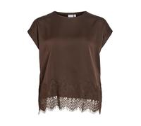 Vila Ellette Full Satin Lace Top Kurzarm-bluse