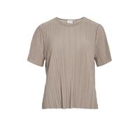 VILA - VIPLISA O-NECK S/S TOP - NOOS Simply Taupe - Gr. - S