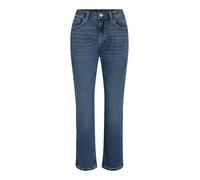 Straight-Jeans VILA "VIALICE RW STRAIGHT JEANS MBD SOL91-NOOS", Damen, Gr. 34, Länge 32, blau (medium blau denim), Denim/Jeans, Obermaterial: 98% Baumwolle, 2% Elasthan, unifarben, regular fit, Jeans