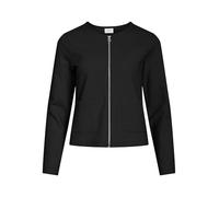 Kurzblazer VILA "VIGARDEN L/S SHORT CARDIGAN - NOOS", Damen, Gr. S, schwarz beauty, Web, Obermaterial: 70% Baumwolle, 25% Polyester, 5% Elasthan, unifarben, regular fit kurz, Rundhals, Blazer Kurzblaz