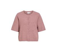 Strickjacke VILA "VILIGA 2/4 O-NECK KNIT CARDIGAN - NOOS", Damen, Gr. L, nostalgia rose detail:melange, Obermaterial: 97% Polyester, 3% Elasthan, meliert, regular fit normal, Rundhals, Strickjacken St