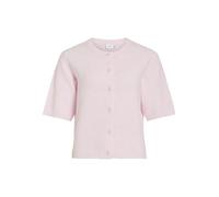 Strickjacke VILA "VILIGA 2/4 O-NECK KNIT CARDIGAN - NOOS", Damen, Gr. L, cherry blossom detail:melange, Obermaterial: 97% Polyester, 3% Elasthan, meliert, regular fit normal, Rundhals, Strickjacken St