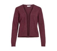 Cardigan VILA "VIRIL SHORT L/S KNIT CARDIGAN-NOOS", Damen, Gr. L, port royale detail:schwarz melange, Feinstrick, Obermaterial: 50% Viskose, 28% Polyester, 22% Nylon, meliert, regular fit normal, V-Au