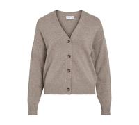 Strickjacke VILA "VIRIL V-NECK KNIT CARDIGAN - NOOS", Damen, Gr. M, falcon detail:melange, Feinstrick, Obermaterial: 50% Viskose, 28% Polyester, 22% Nylon, meliert, regular fit normal, V-Ausschnitt, S