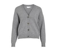 Vila Damen Strickjacke VIRIL V-Ausschnitt Mittelgrau Melange Größe XL