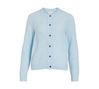 Strickjacke VILA "VIVIOLI O-NECK RIB KNIT CARDIGAN-NOOS", Herren, Gr. XXL, nantucket breeze detail:melange, Strick, Obermaterial: 67% Polyacryl, 30% Polyester, 3% Elasthan, meliert, regular fit normal
