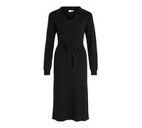 Vila Female Strickkleid Taillengürtel, Schwarz, S