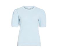 Kurzarmpullover VILA "VIDALO O-NECK S/S KNIT TOP - NOOS", Damen, Gr. M, nantucket breeze, Strick, Obermaterial: 100% Baumwolle, unifarben, regular fit normal, Rundhals, Rippbündchen, Pullover (4992144