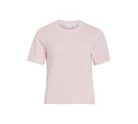 Kurzarmpullover VILA "VILOLLO O-NECK S/S DETAIL KNIT TOP- NOOS", Damen, Gr. XL, cherry blossom, Strick, Obermaterial: 100% Baumwolle, unifarben, regular fit normal, Rundhals, Rippstrickbündchen, Pullo