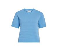 Kurzarmpullover VILA "VILOLLO O-NECK S/S DETAIL KNIT TOP- NOOS", Damen, Gr. M, all aboard, Strick, Obermaterial: 100% Baumwolle, unifarben, regular fit normal, Rundhals, Rippstrickbündchen, Pullover (
