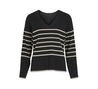 VILA - VIOSTRIA V-NECK L/S REV TOP-NOOS black beauty - Gr. - XL