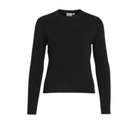 Rundhalspullover VILA "VICOMFY O-NECK L/S KNIT TOP/SU - NOOS" Gr. XS (34), schwarz (black) Damen Pullover (28185801-XS) black