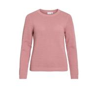 VILA Strickpullover mit Strukturmuster und Rundhalsausschnitt in Rose, Größe M