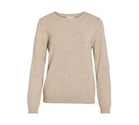 Vila Strickpullover VIRIL Rundhals Feinstrick 50% Viskose meliert Damen XL Beige