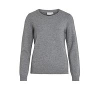 Vila Rundhalspullover VIRIL O-NECK L/S KNIT TOP NOOS - Langarm - Damen XL (42) Grau melange