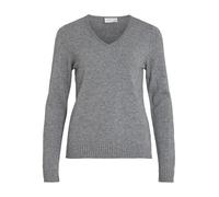 Vila Pullover Ril V-Ausschnitt Grau Melange Frau 2XL