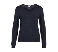 Vila Damen Pullover VIRIL V-Ausschnitt Langarm Total Eclipse/Melange XXL