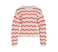 Vila Wave O-neck Pointelle Knit Pullover