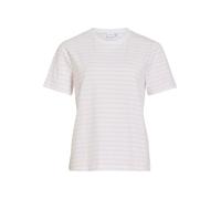 Kurzarmshirt VILA "VINORA S/S YD T-SHIRT - NOOS", Damen, Gr. M, cherry blossom stripes:opt 2 hellweiß, Jersey, Obermaterial: 96% Baumwolle, 4% Elasthan, gestreift, regular fit normal, Rundhals, Shirts