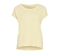 Rundhalsshirt VILA "VIDREAMERS NEW PURE T-SHIRT/SU-NOOS", Damen, Gr. S, pastel gelb, Jersey, Obermaterial: 50% Baumwolle, 50% Polyester, unifarben, regular fit normal, Rundhals, Shirts Rundhalsshirt,