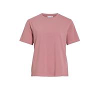 Kurzarmshirt VILA "VINORA S/S T-SHIRT - NOOS", Damen, Gr. XL, rosa (nostalgia rose), Jersey, Obermaterial: 96% Baumwolle, 4% Elasthan, unifarben, regular fit normal, Rundhals, Shirts, Baumwollmischung
