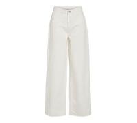High-waist-Jeans VILA "VIFREYA JAF HW JEANS - NOOS", Damen, Gr. 34, Länge 32, cloud dancer, Denim/Jeans, Obermaterial: 99% Baumwolle, 1% Elasthan, unifarben, relaxed fit knöchellang, Jeans High-waist-