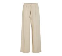 Vila Sweathose Viclua Hochbund Milano Rib Beige Größe S – 95% Polyester, 5% Elasthan
