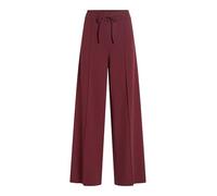 Schlupfhose VILA "VICLUA HW WIDE PANTS-NOOS", Damen, Gr. L (40), N-Gr, rot (port royale), Milano Rib, Obermaterial: 95% Polyester, 5% Elasthan, unifarben, relaxed fit normal, Hosen Schlupfhose, Materi