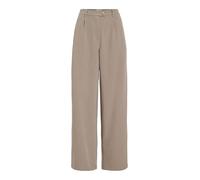 Anzughose VILA "VISIFFE HW WIDE PANTS - NOOS", Damen, Gr. 36, Länge 32, falcon detail:melange, Web, Obermaterial: 72% Polyester, 24% Viskose, 4% Elasthan, meliert, relaxed fit normal, Hosen Anzughose