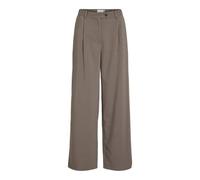 Anzughose VILA "VISIFFE HW WIDE PANTS - NOOS", Damen, Gr. 36, Länge 32, falcon detail:melange, Web, Obermaterial: 72% Polyester, 24% Viskose, 4% Elasthan, meliert, relaxed fit normal, Hosen Anzughose