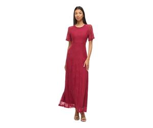 Vila Femma Kurzarm Langes Kleid