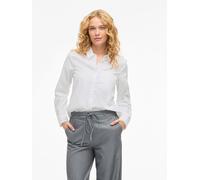 Langarmbluse VILA "VIDARMA L/S REGULAR SHIRT - NOOS", Damen, Gr. 38, hellweiß, Web, Obermaterial: 55% Polyester, 45% Baumwolle, unifarben, regular fit normal, 1-Knopf-Manschette, Blusen (94896061-38)